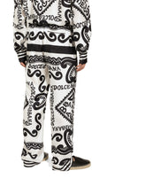 Marina-print silk pajama pants - | Dolce & Gabbana