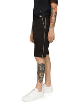 Stretch cotton shorts with DG hardware - | Dolce & Gabbana