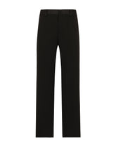 Straight-leg wool tuxedo pants - | Dolce & Gabbana