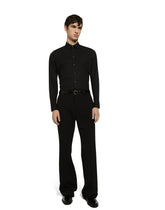 Straight-leg wool tuxedo pants - | Dolce & Gabbana