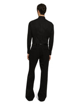 Straight-leg wool tuxedo pants - | Dolce & Gabbana
