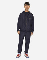 Nylon jogging pants with branded tag - | Dolce & Gabbana