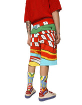 Jersey jogging shorts with carretto print - | Dolce & Gabbana