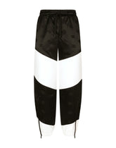 Nylon jogging pants with jacquard DG logo - | Dolce & Gabbana