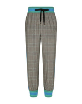 Pinstripe jogging pants with branded bands - | Dolce & Gabbana