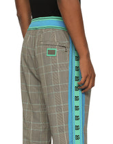 Pinstripe jogging pants with branded bands - | Dolce & Gabbana