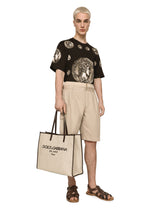 Piece-dyed stretch cotton cargo Bermuda shorts - | Dolce & Gabbana