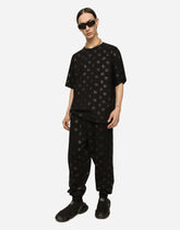 Jersey jogging pants with DG Monogram print - | Dolce & Gabbana