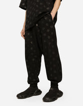 Jersey jogging pants with DG Monogram print - | Dolce & Gabbana