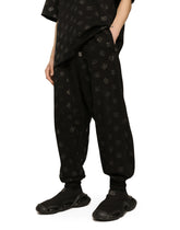 Jersey jogging pants with DG Monogram print - | Dolce & Gabbana