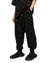Jersey jogging pants with DG Monogram print - | Dolce & Gabbana