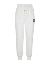 Terrycloth jogging pants with logo tag - | Dolce & Gabbana