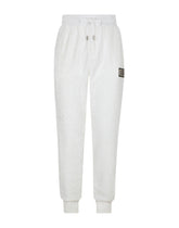 Terrycloth jogging pants with logo tag - | Dolce & Gabbana