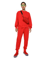 Jersey jogging pants with embossed tag - | Dolce & Gabbana