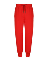 Jersey jogging pants with embossed tag - | Dolce & Gabbana