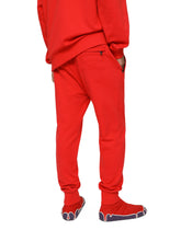 Jersey jogging pants with embossed tag - | Dolce & Gabbana