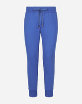 Jersey jogging pants with branded tag - | Dolce & Gabbana