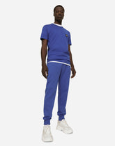 Jersey jogging pants with branded tag - | Dolce & Gabbana