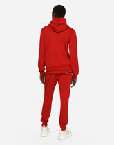 Jersey jogging pants with branded tag - | Dolce & Gabbana