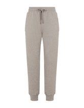 JERSEY JOGGING PANTS WITH FLOCKED DG LOGO - | Dolce & Gabbana