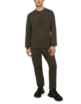 JERSEY JOGGING PANTS WITH FLOCKED DG LOGO - | Dolce & Gabbana