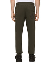 JERSEY JOGGING PANTS WITH FLOCKED DG LOGO - | Dolce & Gabbana