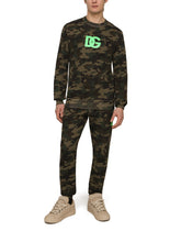 JERSEY JOGGING PANTS WITH CAMOUFLAGE PRINT - | Dolce & Gabbana