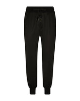 Technical jersey jogging pants with tag - | Dolce & Gabbana