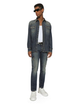 Blue wash skinny stretch cargo jeans - | Dolce & Gabbana