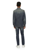 Blue wash skinny stretch cargo jeans - | Dolce & Gabbana