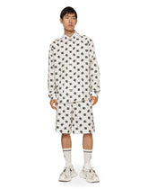 Cotton poplin shorts with DG Monogram print - | Dolce & Gabbana