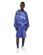 Jersey jogging shorts with printed tag - | Dolce & Gabbana