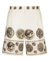 Coin print stretch drill Bermuda shorts - | Dolce & Gabbana