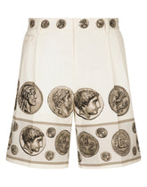 Coin print stretch drill Bermuda shorts - | Dolce & Gabbana