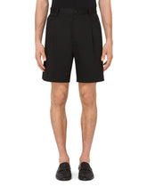 Stretch cotton shorts - | Dolce & Gabbana