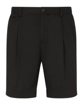 Stretch cotton shorts - | Dolce & Gabbana