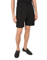 Stretch cotton shorts - | Dolce & Gabbana