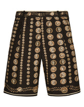 Coin print silk Bermuda shorts - | Dolce & Gabbana