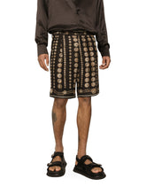 Coin print silk Bermuda shorts - | Dolce & Gabbana