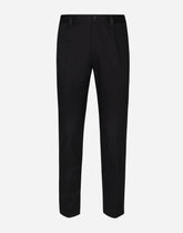 Stretch cotton pants with stretch waistband - | Dolce & Gabbana