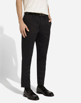 Stretch cotton pants with stretch waistband - | Dolce & Gabbana