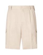 Bermuda cargo shorts in linen - | Dolce & Gabbana