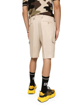 Bermuda cargo shorts in linen - | Dolce & Gabbana