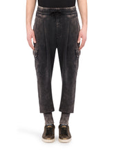 FADED COTTON JOGGING PANTS WITH PATCH - | Dolce & Gabbana