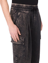 FADED COTTON JOGGING PANTS WITH PATCH - | Dolce & Gabbana