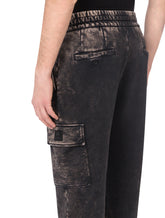 FADED COTTON JOGGING PANTS WITH PATCH - | Dolce & Gabbana