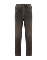 Gray wash high-waisted jeans - | Dolce & Gabbana