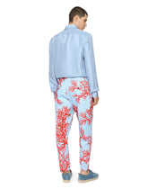 Coral-print stretch cotton pants - | Dolce & Gabbana