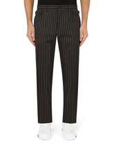 Pinstripe wool pants - | Dolce & Gabbana