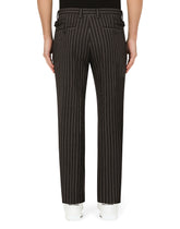Pinstripe wool pants - | Dolce & Gabbana